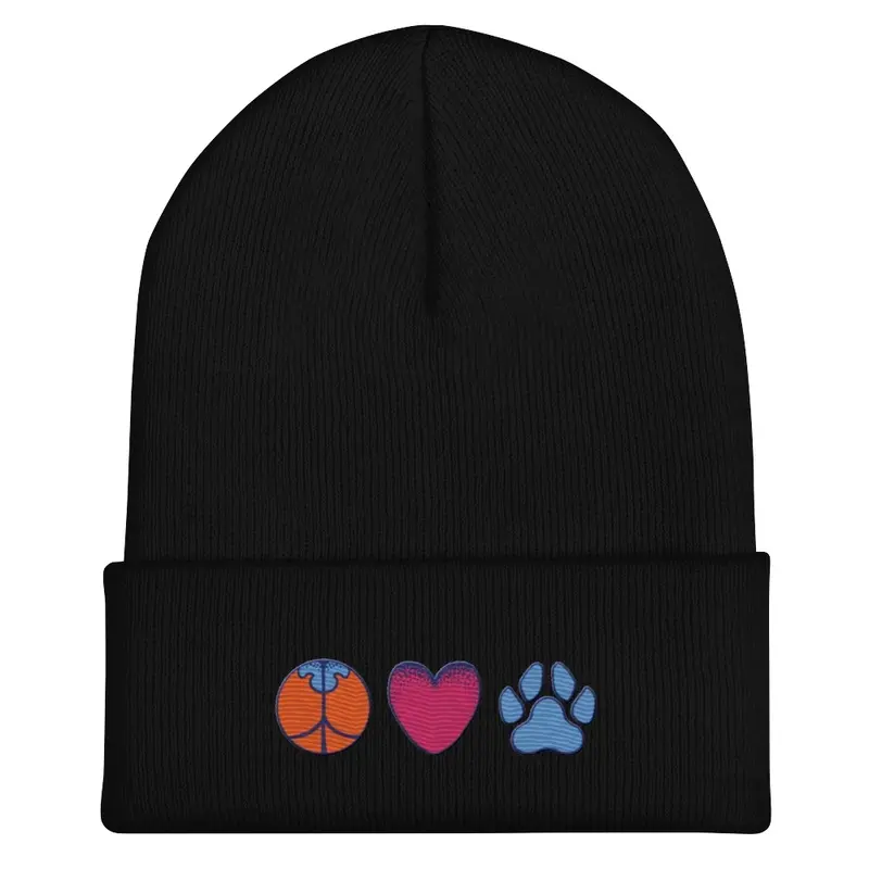 Peace, Love and Paws Beanie